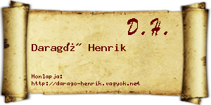 Daragó Henrik névjegykártya