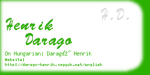 henrik darago business card